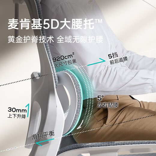 Black and white tone P2Max ergonomic chair computer chair office chair artificial mechanics chair learning e-sports chair national subsidy