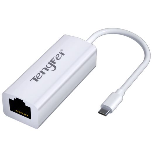 Tengfei以太网转换器 Type-C转RJ45网口 USB-C转有线百兆网卡 免驱动转网口 网线转接器头