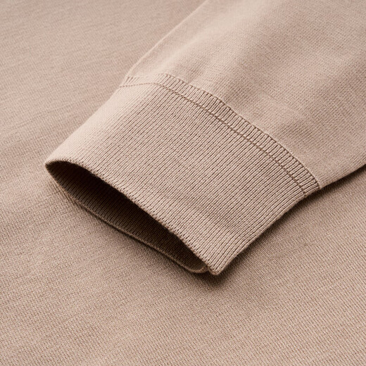 Jiumuwang Shopping Mall Same Style 100% Wool Men's Wool Sweater Men's 25 Spring and Winter New Style Comfortable Soft Wool Interior Slim Version + Khaki + CK1E50122 S 165/88A(46)