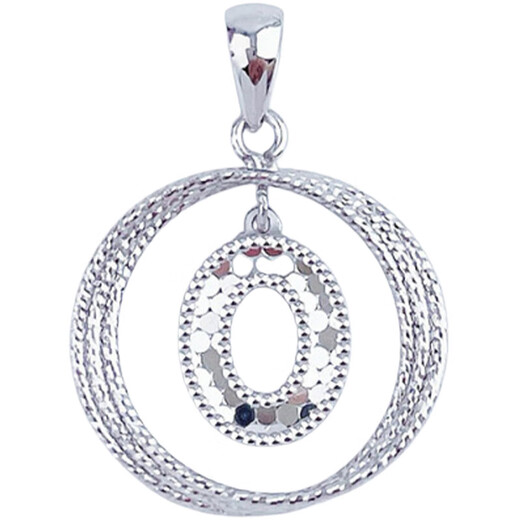 Lao Fengxiang platinum solid INS cold wind smart fish scale double layer ring pendant platinum jewelry white gold about 2.62g