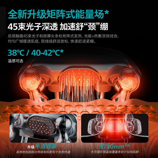 Philips Little Goldfish Pro cervical massager massage shawl neck, waist and back hot compress massager practical birthday gift for girlfriend, gift for parents, Christmas gift 7202N-Light Blue