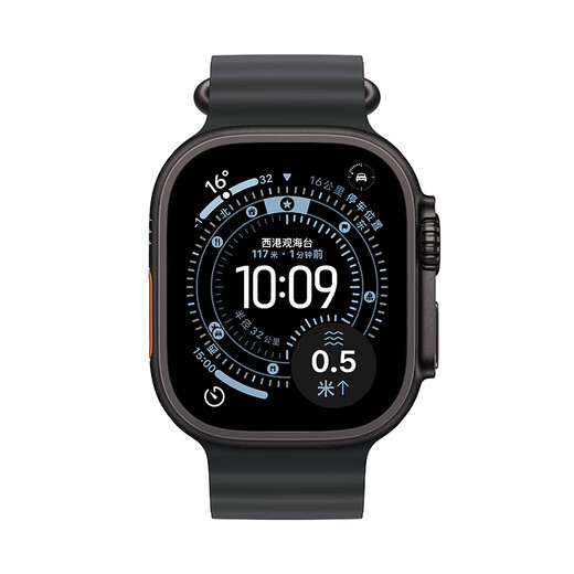Apple/Apple Watch Ultra 3 Smart Watch Honeycomb Model 49mm Black Titanium Case Black Ocean Strap MF0M4CH/B