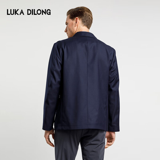 Luca Dilon 100% Sheep Wool Spring and Autumn New Light Business Executive Jacket Casual Versatile Jacket for Men Royal Blue L (50)