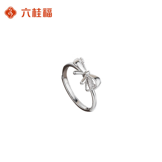 LIU GUI FU JEWELRYPT950 platinum bow ring for women live solid ring ring for women birthday gift for girlfriend and wife practical 2.58g platinum butterfly ring