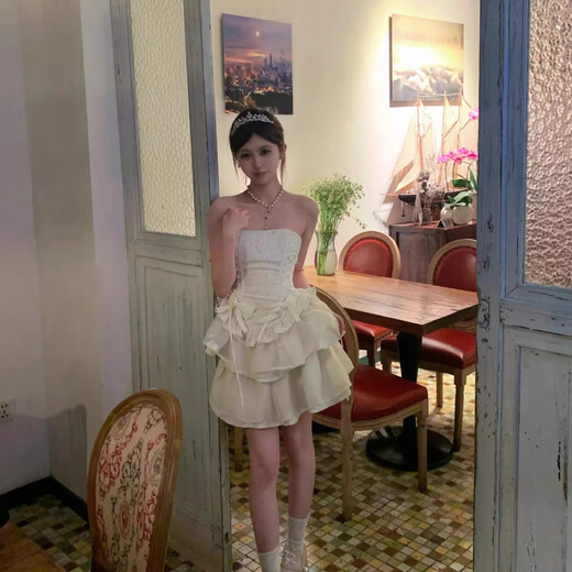 Crystal Princess Crown Headdress Female 18th Birthday Bride Crown Goddess High-end Headband Children's Props 01 Flowers and Leaves