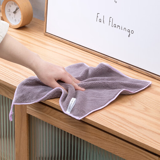 Camellia (CHAHUA) kitchen rag household absorbent towel not easy to shed lint cleaning cloth glass rag scouring pad dishwashing cloth 3 pieces mixed color pack strong absorption style