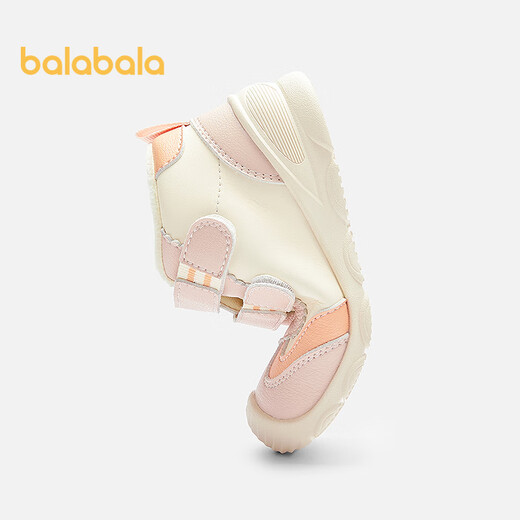 Balabala children's shoes toddler shoes baby shoes boys and girls baby shoes plus velvet 2025 autumn and winter sports shoes 209425144202