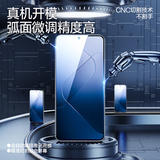 Flash Magic Flash Sticker 2 pieces, suitable for Xiaomi 14 tempered film, Xiaomi 14 mobile phone film, high-definition anti-fingerprint full-screen protective film