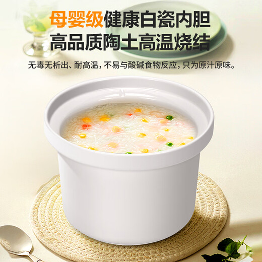 Yangzi fully automatic electric stew pot for cooking porridge, stew pot, food supplement pot, stew pot, small electric stew pot, 1.5 liter soup pot, old-fashioned electric casserole, temperature-controlled slow cooker, soup pot, stew pot, 2.5L, suitable for 1-4 people