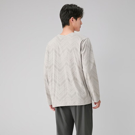 Fenton Pajamas Men's 100% Cotton 2025 New Wave Pattern Casual Wearable Men's Home Clothing Suit Soft Cotton Cotton