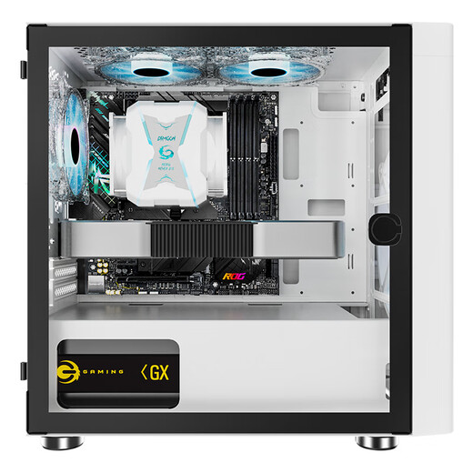 长城（Great Wall）阿基米德2白电脑机箱（Type-C 3.2/20CM风扇位/MATX主板/240水冷位/玻璃侧透/宽体/5080）