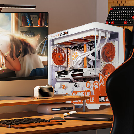 Colorful Core i5 14600KF/5060TI 5070TI graphics card Orange Shadow Orange Orange Cat customized game live broadcast design computer host desktop assembly machine with six 14600KF丨16G丨1TB丨5070