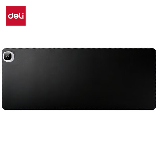 Deli Tapis de Souris Chauffant Tapis de Bureau Chauffant Tapis de Bureau Chaud Extra Large Tapis de Bureau Chauffant étendu Bureau d'étudiant Bureau Ordinateur de Bureau Coussin Chauffant électrique Noir 80 * 32 cm