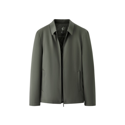 Shanshan (FIRS) Mulberry Silk Liner Men's Autumn and Winter Cotton Lapel Embossed Thickened Warm and Close-fitting Business Casual Jacket