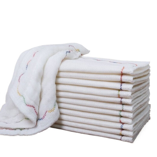 AILUKI Japanese high-end dishcloth kitchen rainbow rag absorbs water and does not shed lint, table cleaning towel household degreasing and easy cleaning 10 pieces 12-layer extra thick rainbow rag (30*30)