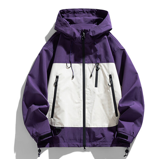 Baleno S&K Series Jacket Men's Hooded 2025 Spring and Autumn Mountaineering Suit Men's Spliced Outdoor Mountaineering Casual Jacket Men's Burgundy Regular Four Seasons L Recommended 130-145Jin Jin equals 0.5 kg