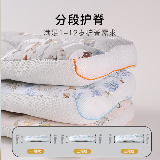 COBOBABY children's 1-3 year old baby pillow Class A baby pillow scientifically partitioned neck pillow is comfortable, ventilated and breathable for all seasons