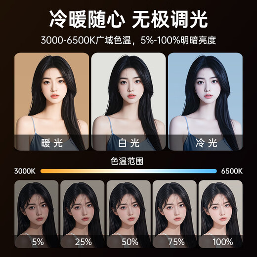 Jimantu RGB full-color fill light portable LED pocket light mobile phone selfie live broadcast photography camera photo lighting small outdoor handheld shooting beauty tofu lamp