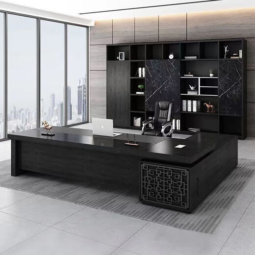 Boss desk simple modern executive desk new Chinese style office furniture manager president desk and chair combination 1.6 meters boss desk