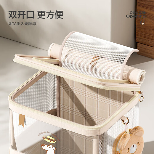 Huayuan Pet Tools Cat Bag Going Out Portable Backpack Cat Large Capacity Backpack Dog Multi-Cat Trolley Pet Trolley Box Moonlight Treasure Box Moonlight Treasure Box - Backpack + Bear Pendant + Trolley