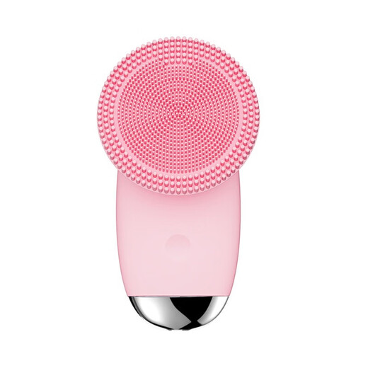 Handheld rechargeable massage cleansing bath and face wash artifact household face wash instrument face brush portable electric facial cleansing instrument pink