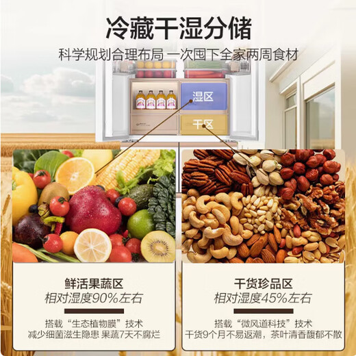 Haier Mailang 512L French style multi-door BCD-512WGHMD1BXHU1 with fully automatic ice making ultra-thin zero-embedded refrigerator BCD-512WGHMD1BXHU1