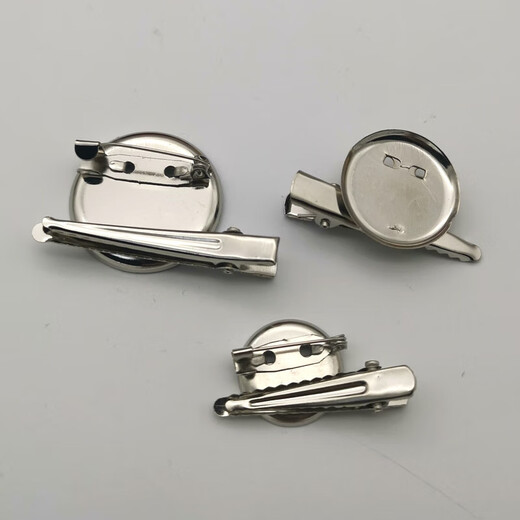 Round tray clip, square clip, dual-purpose pin, brooch, jewelry accessories, 20 2cm round tray pins