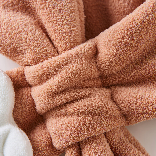 Tongtai baby scarf autumn and winter children's double-sided velvet windproof neck scarf for boys and girls when going out, cute and warm neck cover, orange 10x70cm