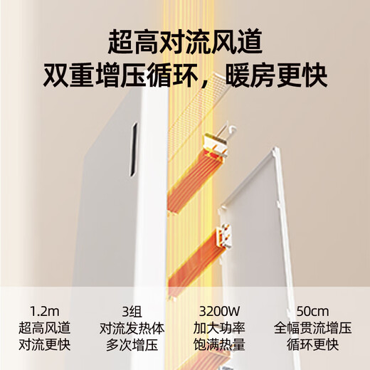 Brandt French Blanc whole house heater home radiator electric heater fast heating fan vertical living room large area energy-saving electric heating fast heating furnace 2025 new flagship H22