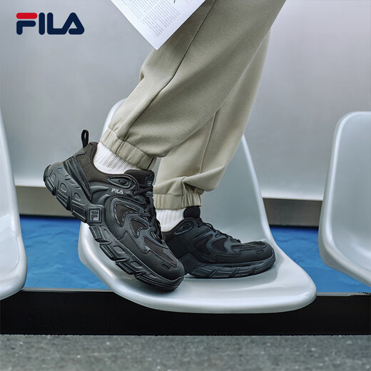 FILA official Predator 3 retro running shoes men's shoes 2025 winter sports shoes thick-soled casual shoes