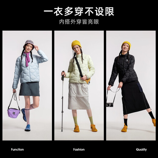 Camel Women's Down Jacket Autumn and Winter New Men's and Women's Lightweight High Puff Warm Windproof Anti-static Jacket