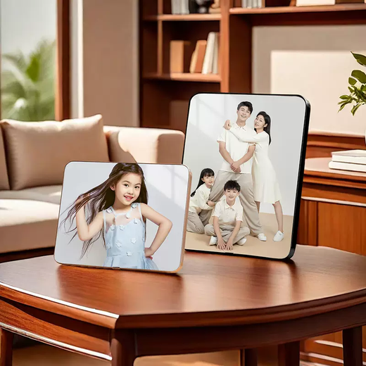 Yusenyi photo frame, stage setting, customized photo printing, made into crystal wedding photos, family photos, baby printing, rose gold rounded corners, 7 inches 13x18cm, suitable for both vertical and horizontal use