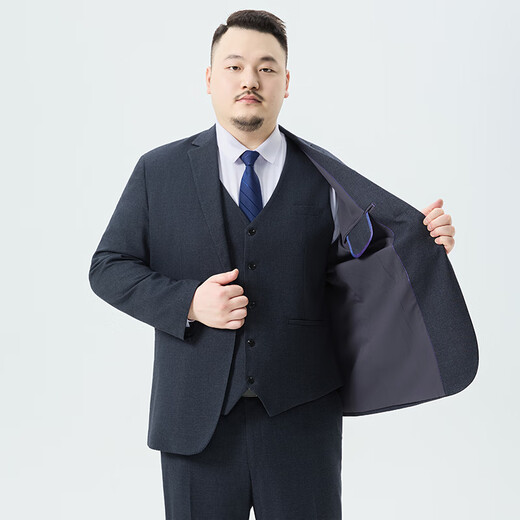 Ayou Fat Plus Size Business Suit Suit Loose Formal Wedding Groomsmen Grooms Dress Work Interview Commuting Suit Men