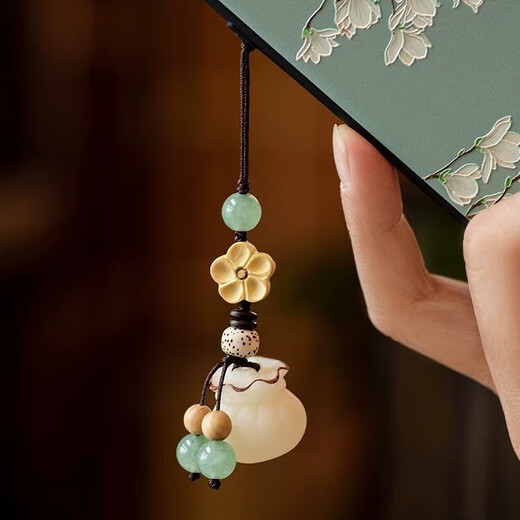 Creative handmade bodhi money bag mobile phone chain pendant couple high-end car keychain lucky bag hanging lucky bag-mobile phone chain