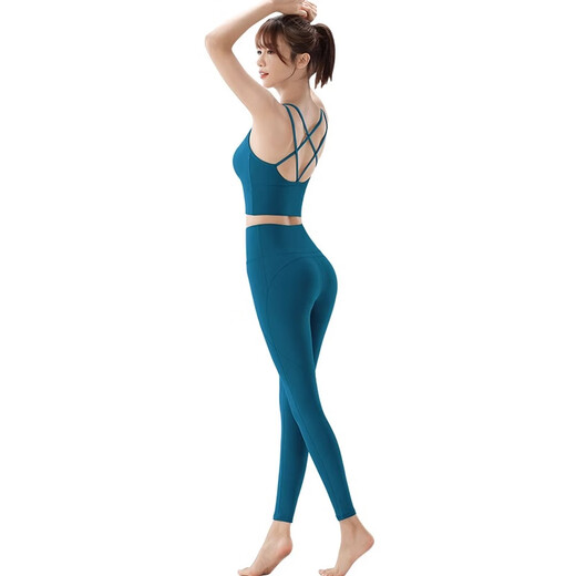 Shuangxiu Yoga Wear Suit for Women 2025 New Pilates Beautiful Back Fitness Sports Bra Vest Outerwear with Breast Pad Yanwei Purple Suit XL _(120-135)