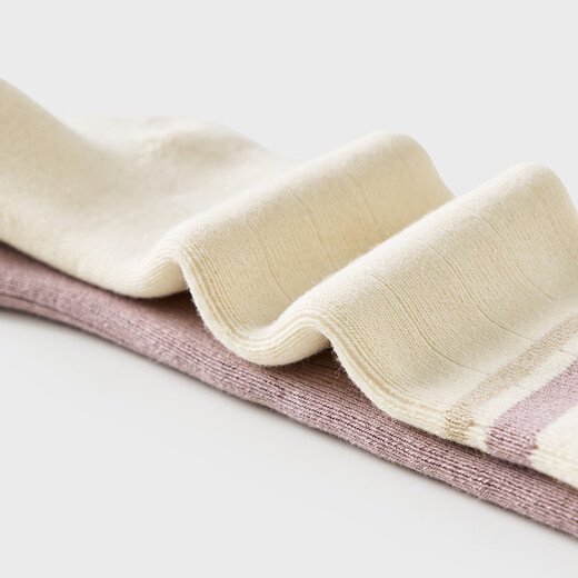 Tongtai (TONGTAI) baby socks, baby stockings, boys and girls, thickened terry socks, children's boneless socks, high socks, purple 0-6 months