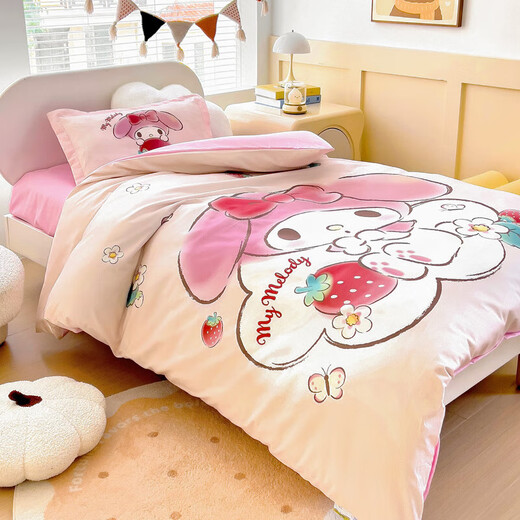 Class A kindergarten entry quilt three-piece set with core children's nap quilt six-piece baby winter quilt 100% cotton bedding Lexiu-Flower Melody 100% cotton 60*135 individual mattress cover