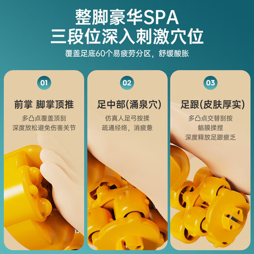 AUX foot massager, foot therapy, fully automatic hot compress and kneading, birthday gift, gift-giving artifact for parents, parents, elders, home appliance massager, physical therapy, good quality, fully equipped with gray, breathing air bag + 6-button LCD screen + 9 techniques + sole pressure