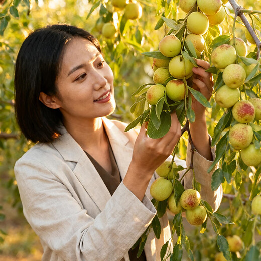 Jingxiansheng Shandong Zhanhua Winter Dates Net weight 4.5Jin Jin is equal to 0.5kg Single fruit 15g+ Fresh fruits are crisp and refreshing straight from the source