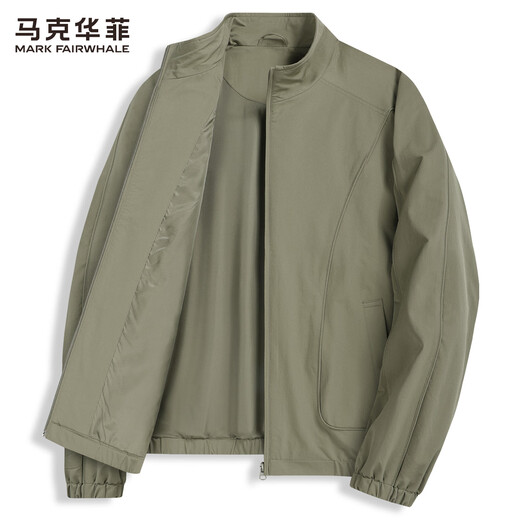 Mark Huafei Windproof and Anti-wrinkle Stand Collar Jacket Men's 2025 Autumn New Trendy Simple Commuting Jacket Men's 1552 Military Green 203 L 175