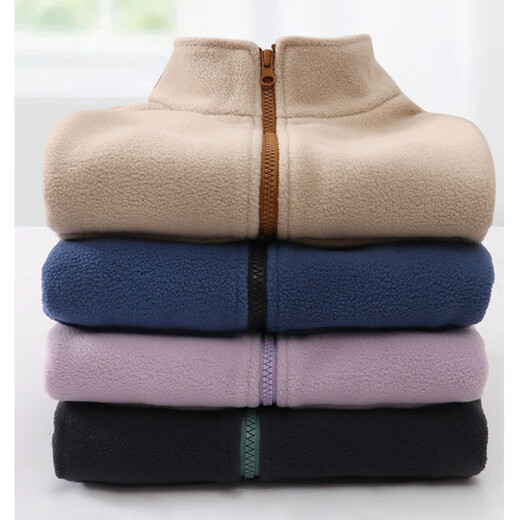 Jeanswest Children's Clothing Children's Autumn and Winter Vest Boys' Tops Girls Double-sided Velvet Warm Waistcoat Pony Jacket Polar Fleece Vest 5A Antibacterial Polar Fleece Contrast Color Vest Dark Blue 160