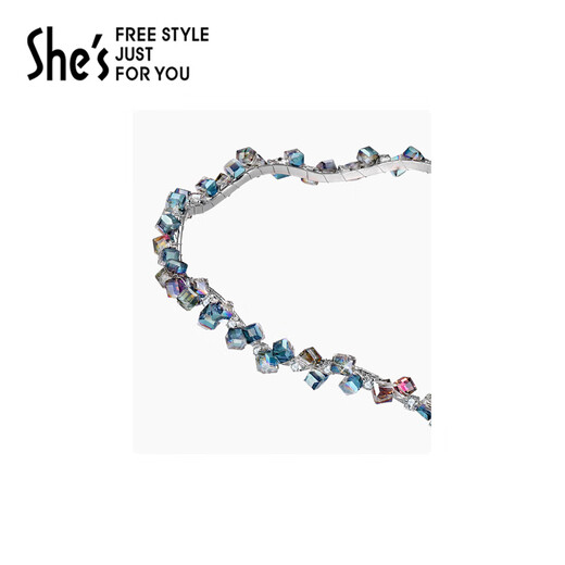 She s Qianzi Yaowo Declaration Flower Language Brilliant Craftsmanship Crystal Fine Hairband Light Luxury Headband Hairpin Headwear Birthday Gift for Women Symphony Blue C0