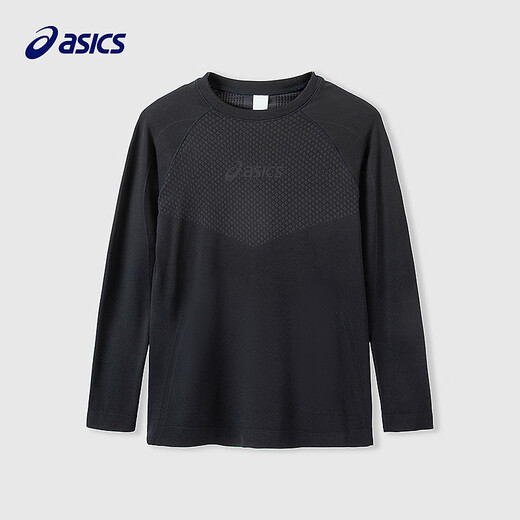 ASICS children's clothing winter children's all-in-one sports long-sleeved moisture-wicking, comfortable and warm 9000 black 175