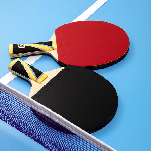 Deslan Card 5th Anniversary Table Tennis Racket 10-star 8-star ebony carbon blade, professional-grade single shot, pen-hold shot, horizontal shot, high elasticity and high viscosity, professional ebony 8-star horizontal shot, 1 piece