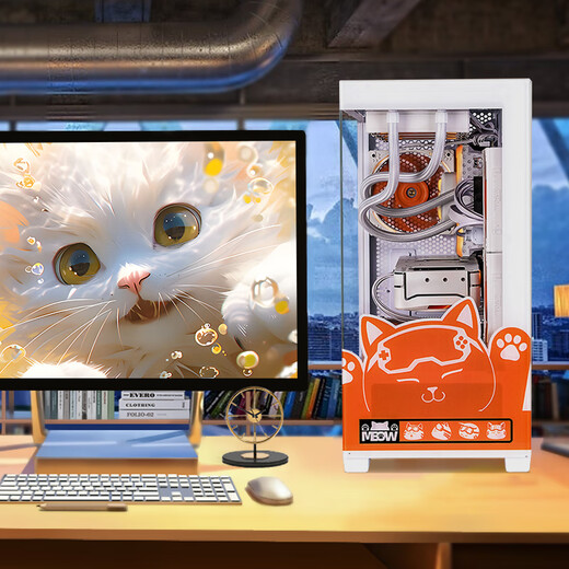 Colorful Core i5 14600KF/5060TI 5070TI graphics card Orange Shadow Orange Orange Cat customized game live broadcast design computer host desktop assembly machine with six 14600KF丨16G丨1TB丨5070