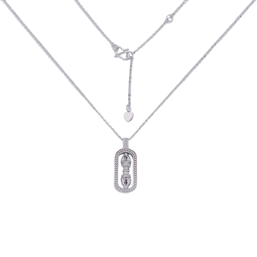 Lao Fengxiang platinum hollow adjustable Ruyi auspicious vajra set chain platinum jewelry white gold about 7g