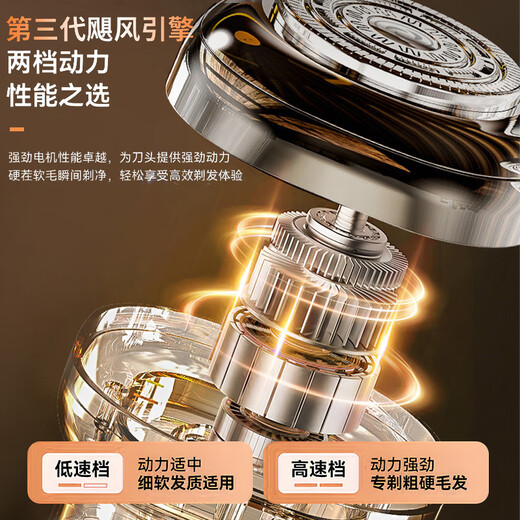 RURE Germany electric hair clipper self-service bald artifact shaved head electric hair clipper self-haircut lazy hair clipper adult self-service short round head upgraded smart model two-speed adjustment + wet and dry use