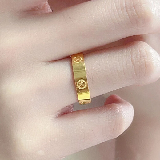 Bhiodha sand gold ring rice-shaped ring diamond-shaped rice-shaped ring with steel seal that will not fall off couple's men's and women's rings for girlfriends width about 5mm rice-shaped ring size 10 US size counter number 22-23