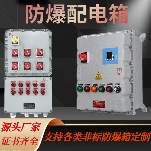 Explosion-proof distribution box explosion-proof junction box lighting power box maintenance power socket box switch electric control cabinet stainless steel 135*200*100 increased safety type complete set of wiring three circuits