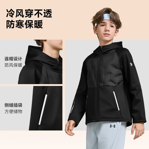 Under Armor Children's Clothing Children's Jackets Autumn and Winter Sports and Casual Jackets for Men and Women and Big Children Plus Velvet Warm Jackets 254324103